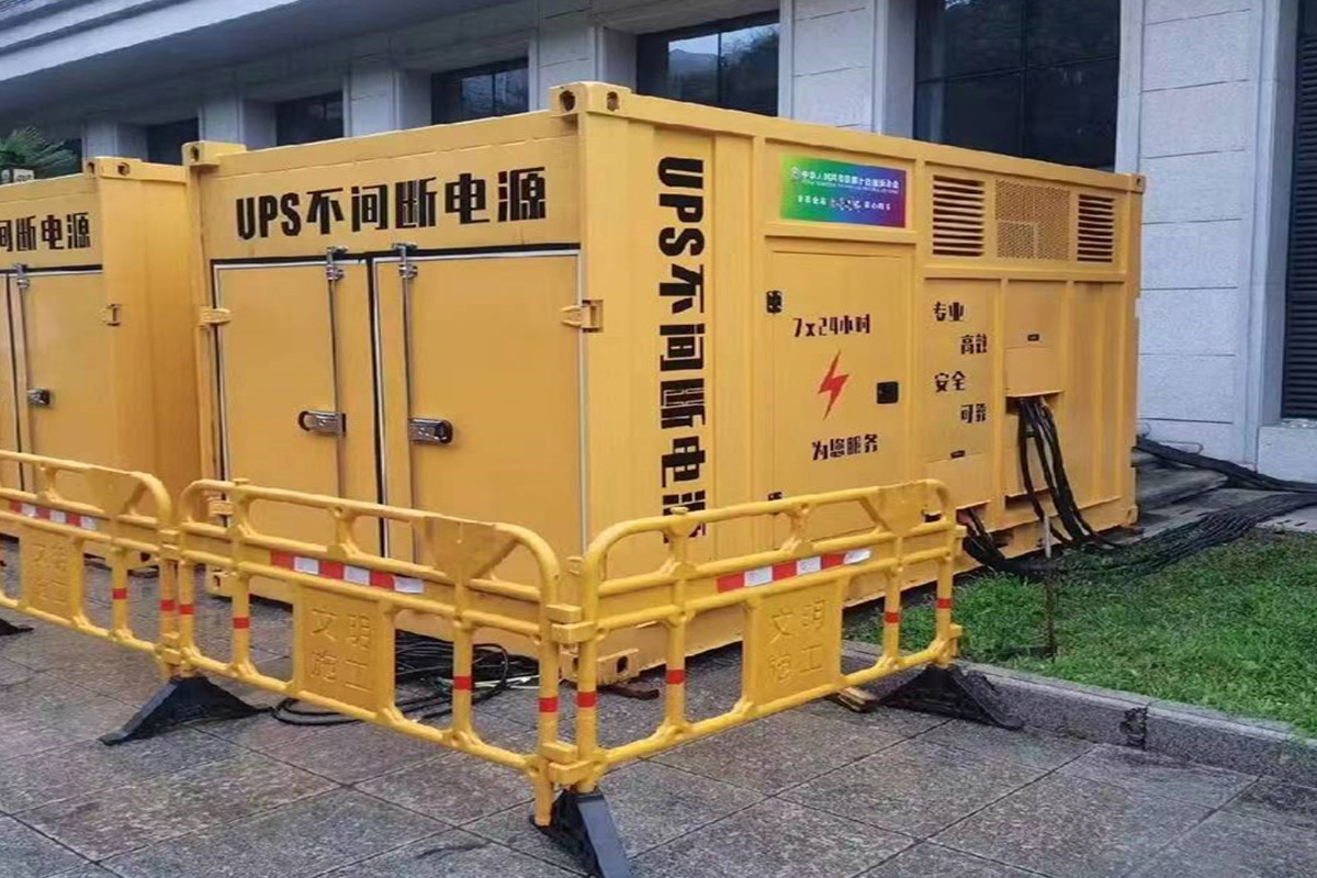 白云发电机租赁施工现场