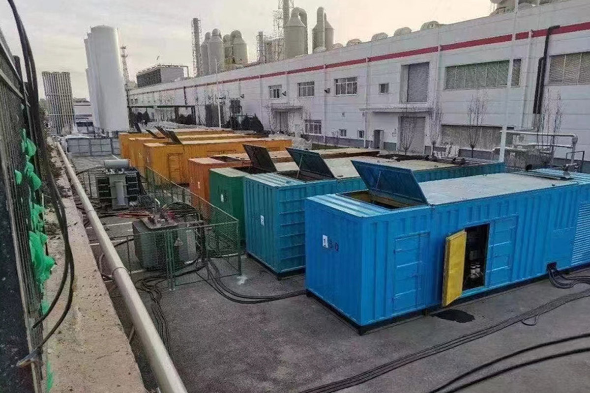白云发电机租赁施工现场